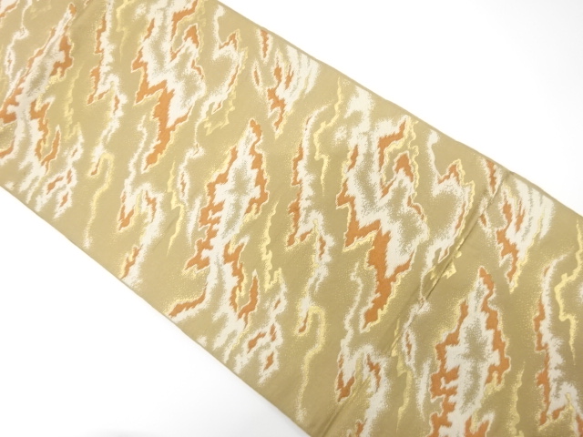 JAPANESE KIMONO / ANTIQUE FUKURO OBI / SILK / WOVEN MIST